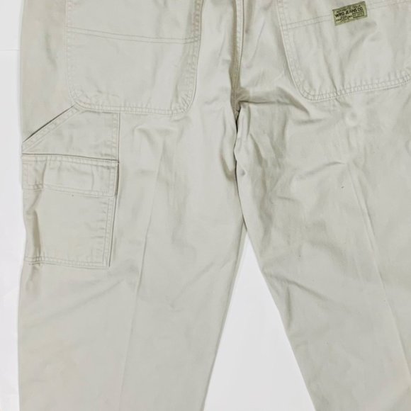 WRG Jeans Co Mens Utility Cargo Pants Size 34x32 Khaki Pockets Comfort Waist - Picture 4 of 16